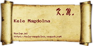 Kele Magdolna névjegykártya