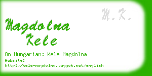 magdolna kele business card